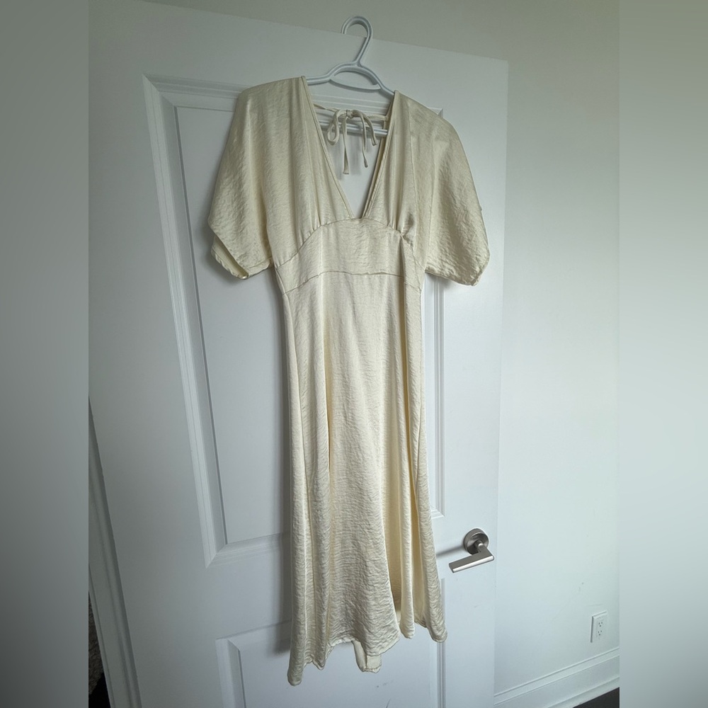 Elegant Cream / Pastel Yellow Dress
